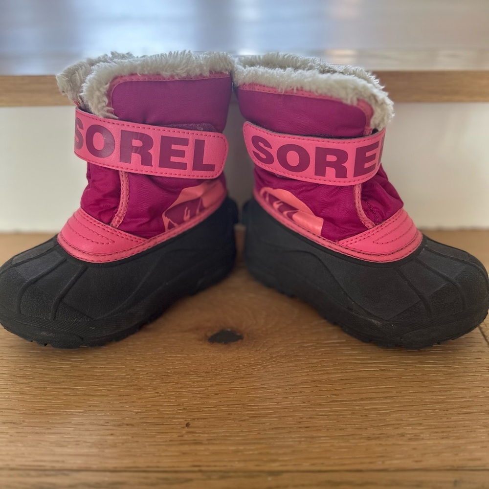 Sorel Pink and Cream Winter Boots